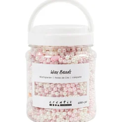 Creativ Company Voksperler i spand - Pastel, 6.000+ stk| Lav Selv Smykker|Kreativ Leg