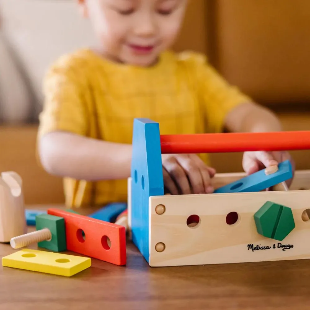 Melissa & Doug Værktøjskasse i træ med indhold| Legeværktøj