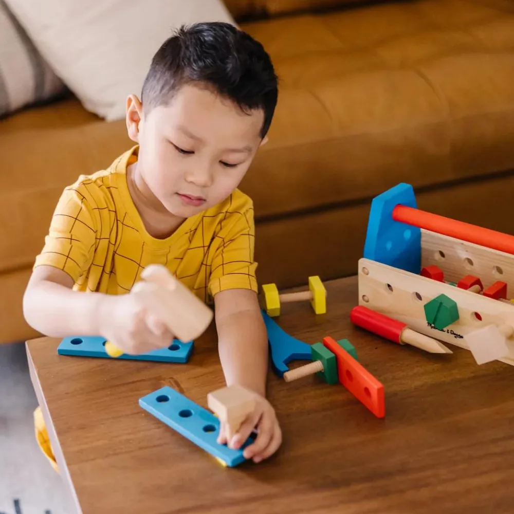 Melissa & Doug Værktøjskasse i træ med indhold| Legeværktøj