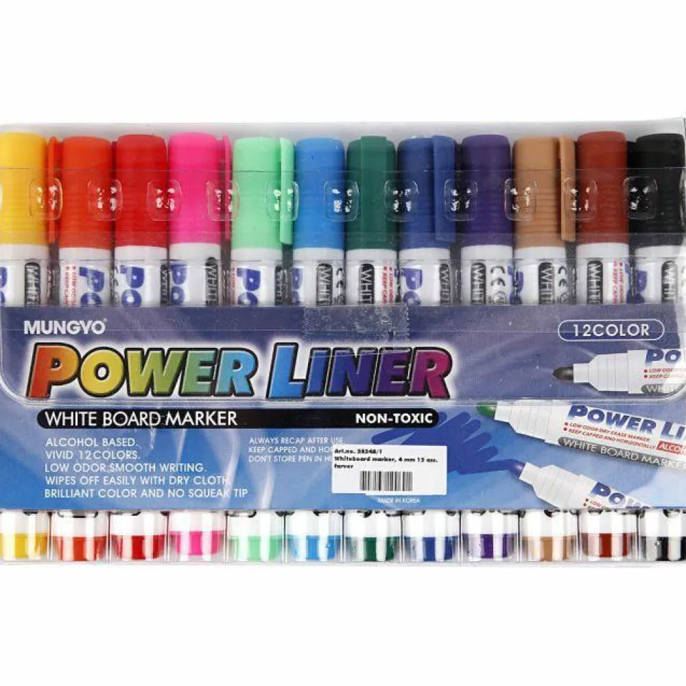 Creativ Company Whiteboardtusser, 12 stk| Tegne- & Malegrej