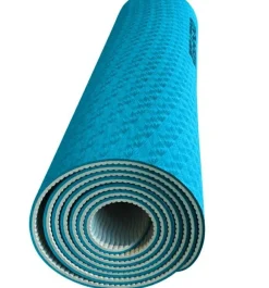 Yogamåtte 183 x 61 cm - Blå/Grå|Børn Mindfulness For Børn|Børneyoga