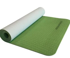 Yogamåtte 183 x 61 cm - Grøn/Grå|Børn Mindfulness For Børn|Børneyoga